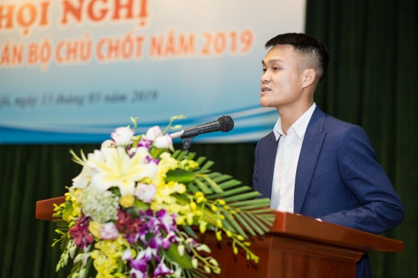 Đ/c. Nguyễn Mạnh Linh – Phó Chủ tịch Hội Sinh viên TP. Hà Nội phát biểu chỉ đạo Hội nghị