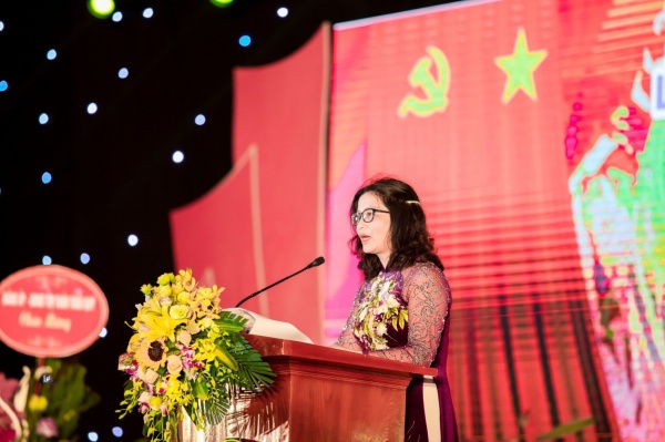GS.TS. Nguyễn Thị Lan – Bí thư Đảng ủy, Giám đốc Học viện phát biểu khai mạc buổi Lễ 