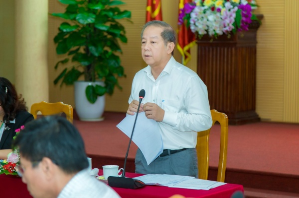 Đồng chí Phan Ngọc Thọ - Chủ tịch UBND tỉnh Thừa Thiên Huế phát biểu tại buổi làm việc